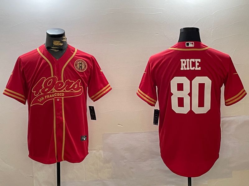 Men San Francisco 49ers #80 Rice Red Joint Name 2024 Nike Limited NFL Jersey style 12093->san francisco 49ers->NFL Jersey